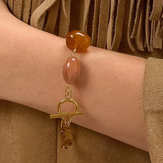 Mary Ellen Agate Charm Bracelet
